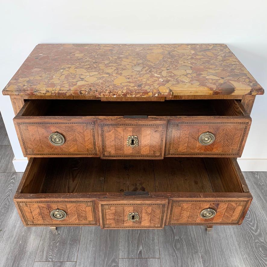 Early 19th Century French Louis XVI Period Commode with Original Marble Top 1