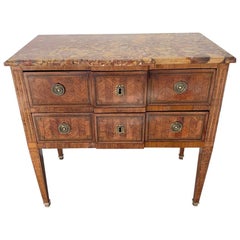 Early 19th Century French Louis XVI Period Commode with Original Marble Top