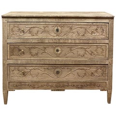 Early 19th Century French Louis XVI Stripped Oak Commode
