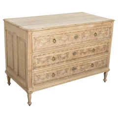 Early 19th Century French Louis XVI Style Bleached Oak Provençal Commode