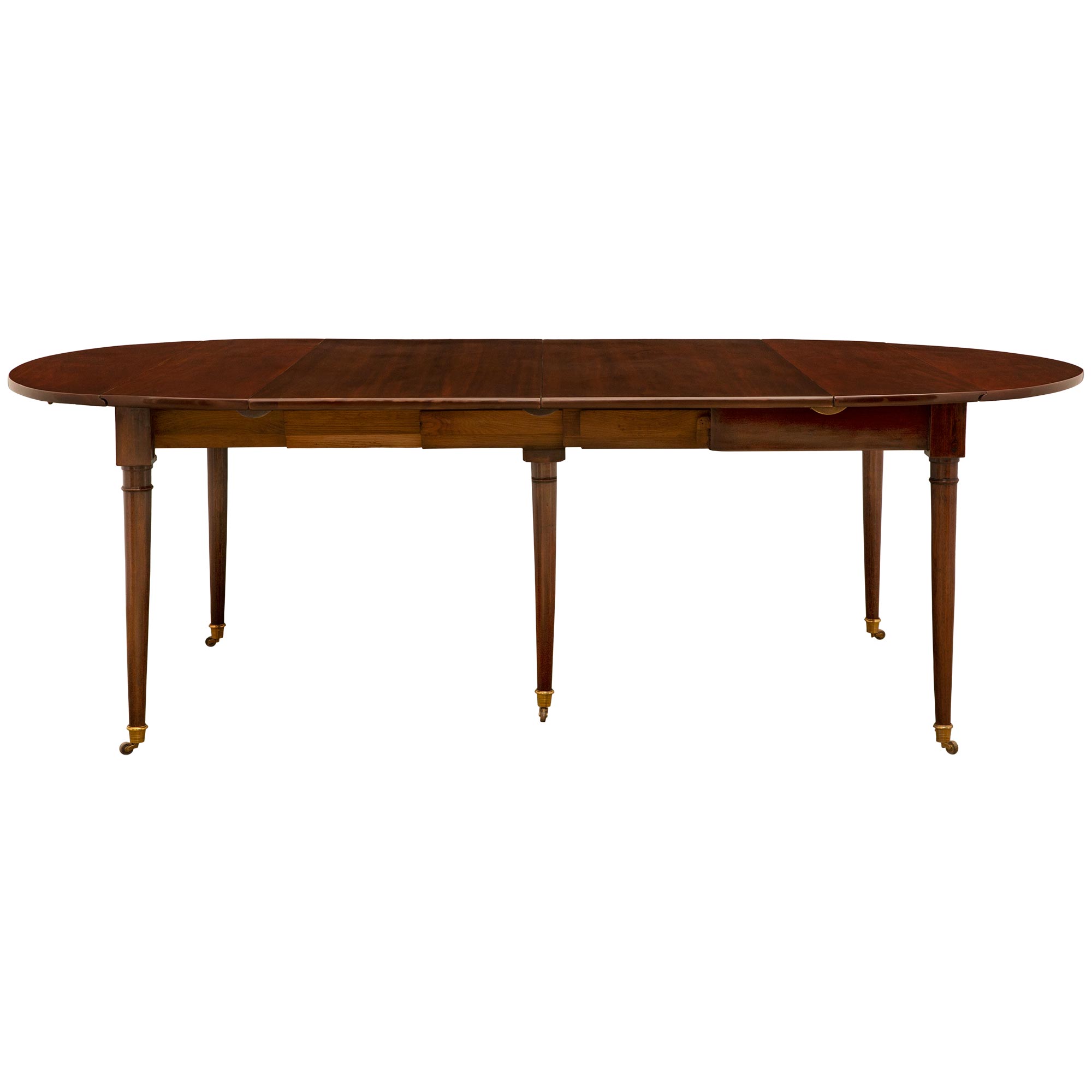 Early 19th Century French Louis XVI Style Mahogany Drop-Leaf Dining Table