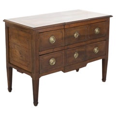 Early 19th Century French Louis XVI Style Solid Walnut Commode Sauteuse