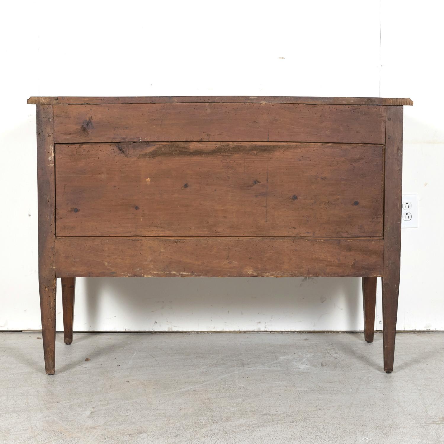 Early 19th Century French Louis XVI Style Two Drawer Walnut Commode Sauteuse For Sale 16