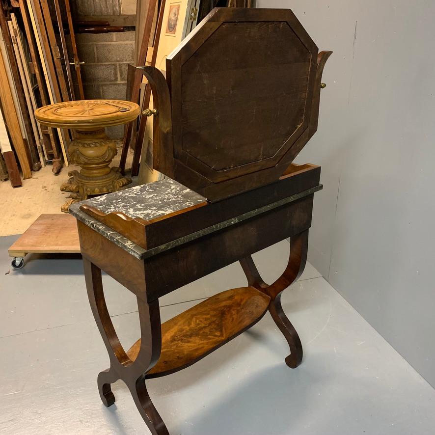 Early 19th Century French Mahogany and Marble-Top Dressing Table with a Drawer 6