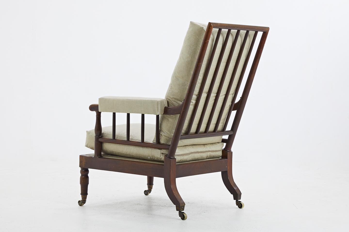 Early 19th Century French Mahogany Armchair In Good Condition For Sale In Husbands Bosworth, Leicestershire