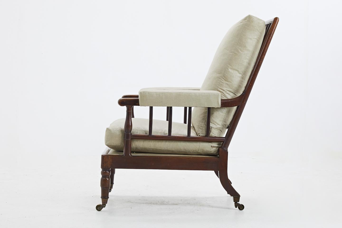 Early 19th Century French Mahogany Armchair For Sale 1