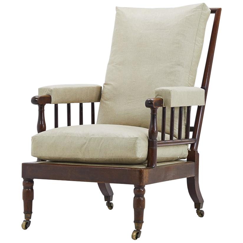 Early 19th Century French Mahogany Armchair For Sale