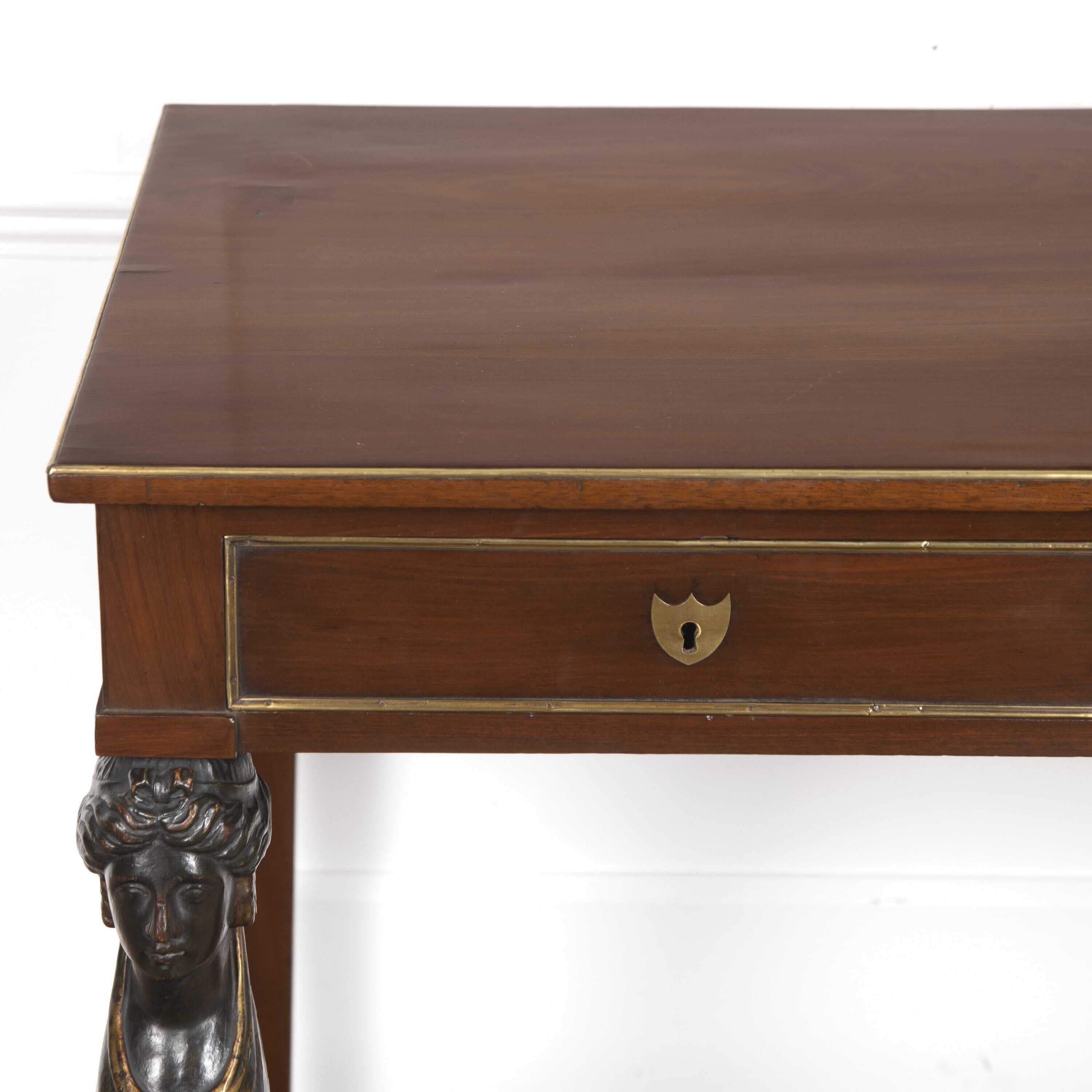 Early 19th Century French Mahogany Console Table For Sale 7