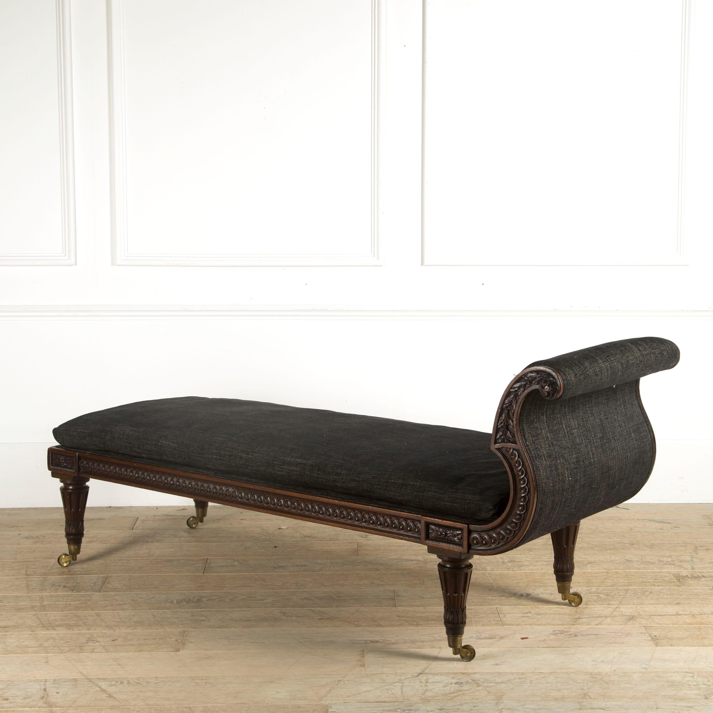 Early 19th Century French Mahogany Daybed In Good Condition In Gloucestershire, GB