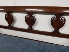 Early 19th Century French Mahogany Hall Bench of the Restauration Period