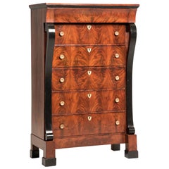 Early 19th Century French Mahogany Wood Chest of Drawers