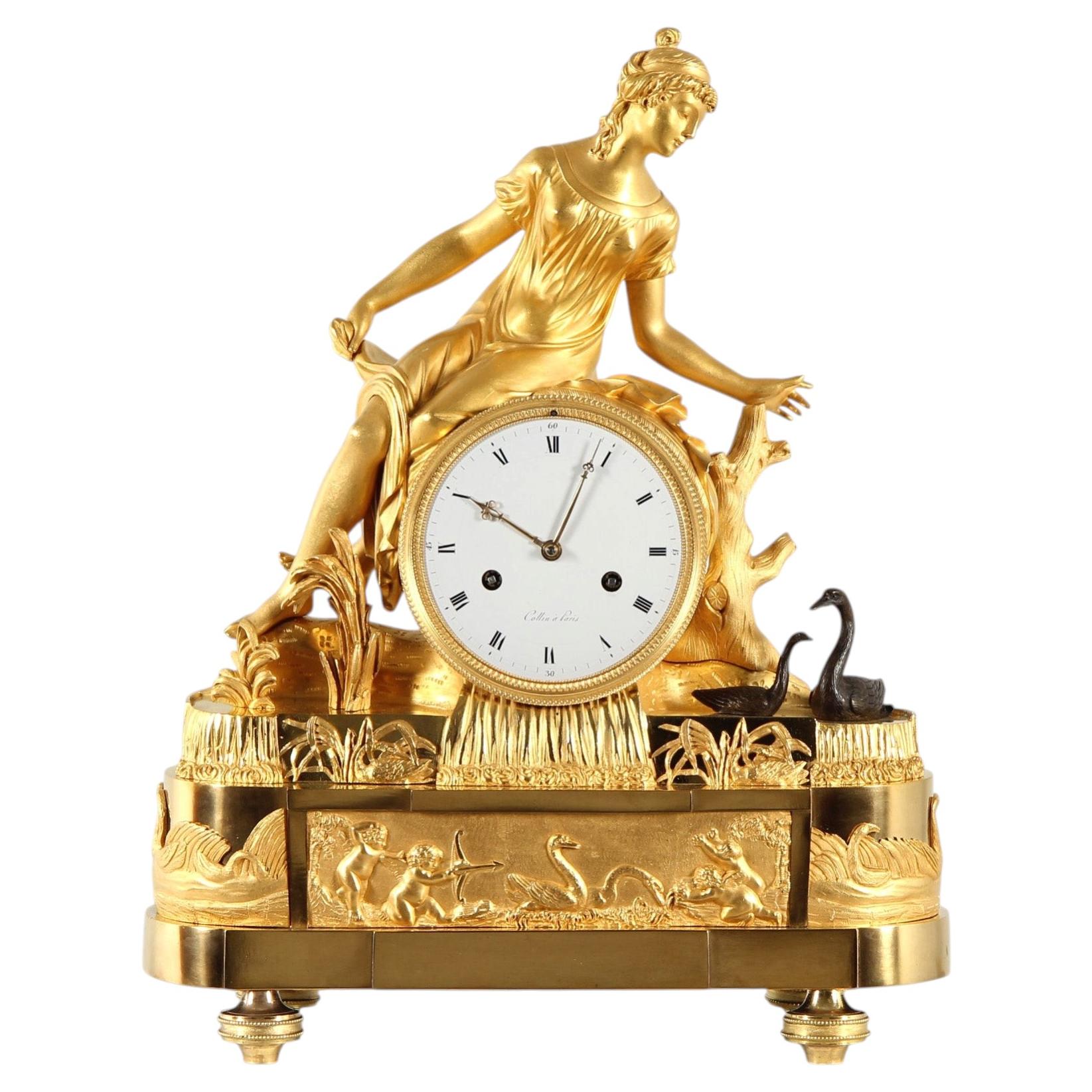 Horloge de cheminée française du début du XIXe siècle - Allégorie de l'amour, Paris, CIRCA 1815