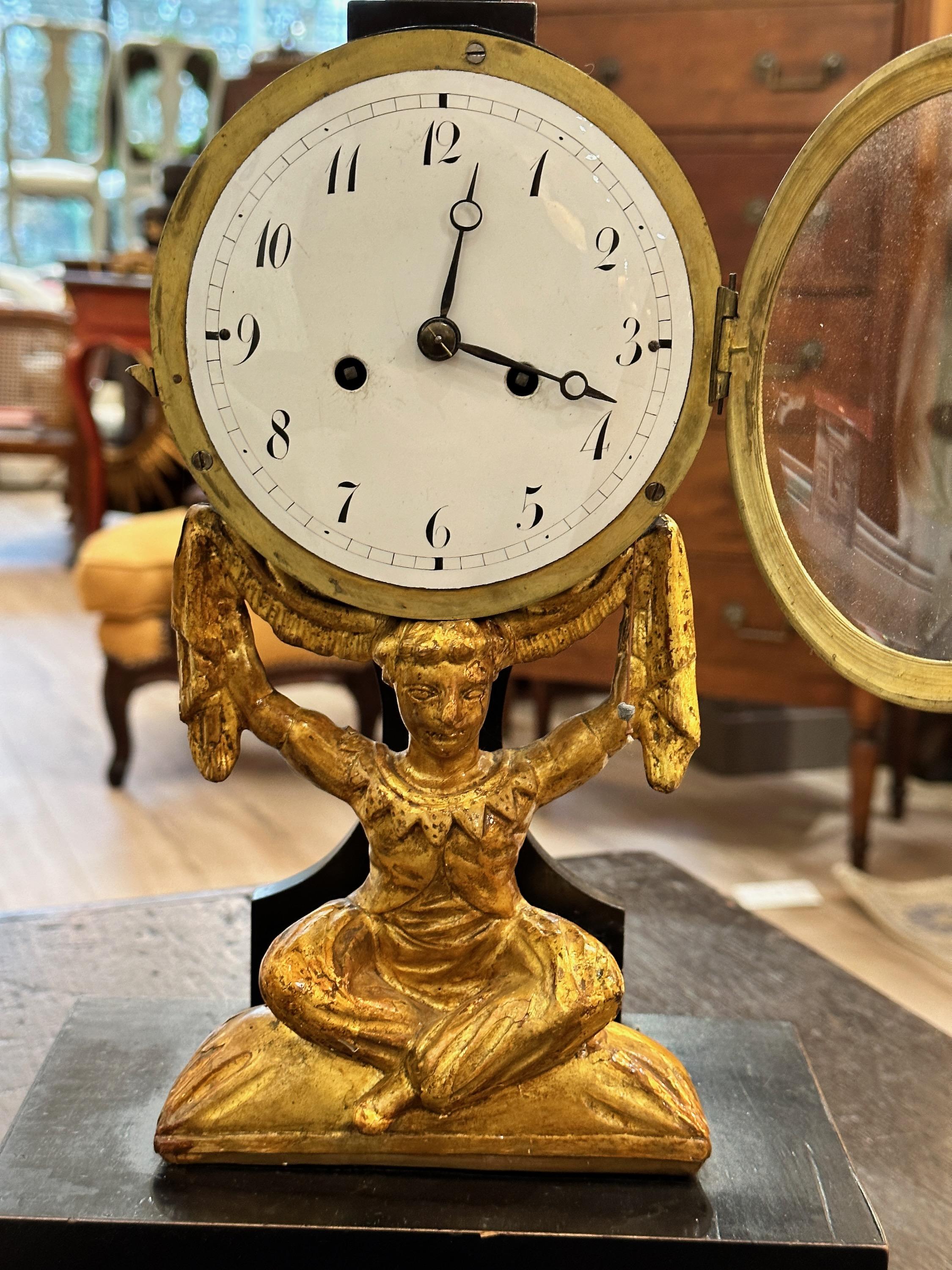 Wood Early 19th Century French Mantle Clock