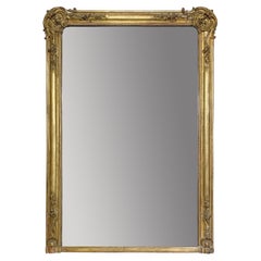 Early 19th Century French Mantle Mirror of Exceptional Proportions