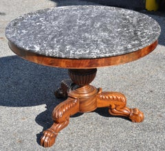Early 19th Century French Marble Top Center Table or Gueridon