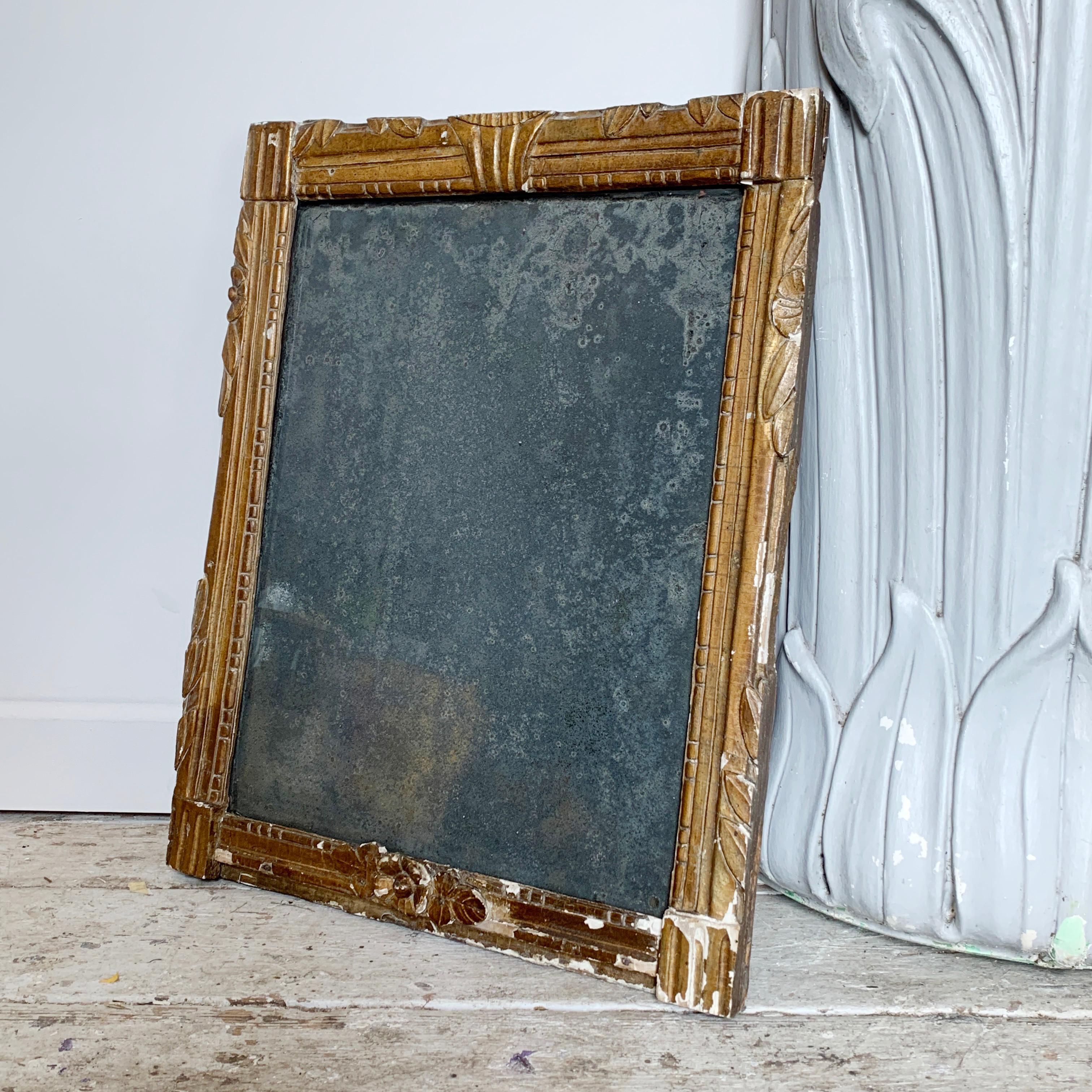 Early 19th Century Gold French Mercury Plate Mirror For Sale 1
