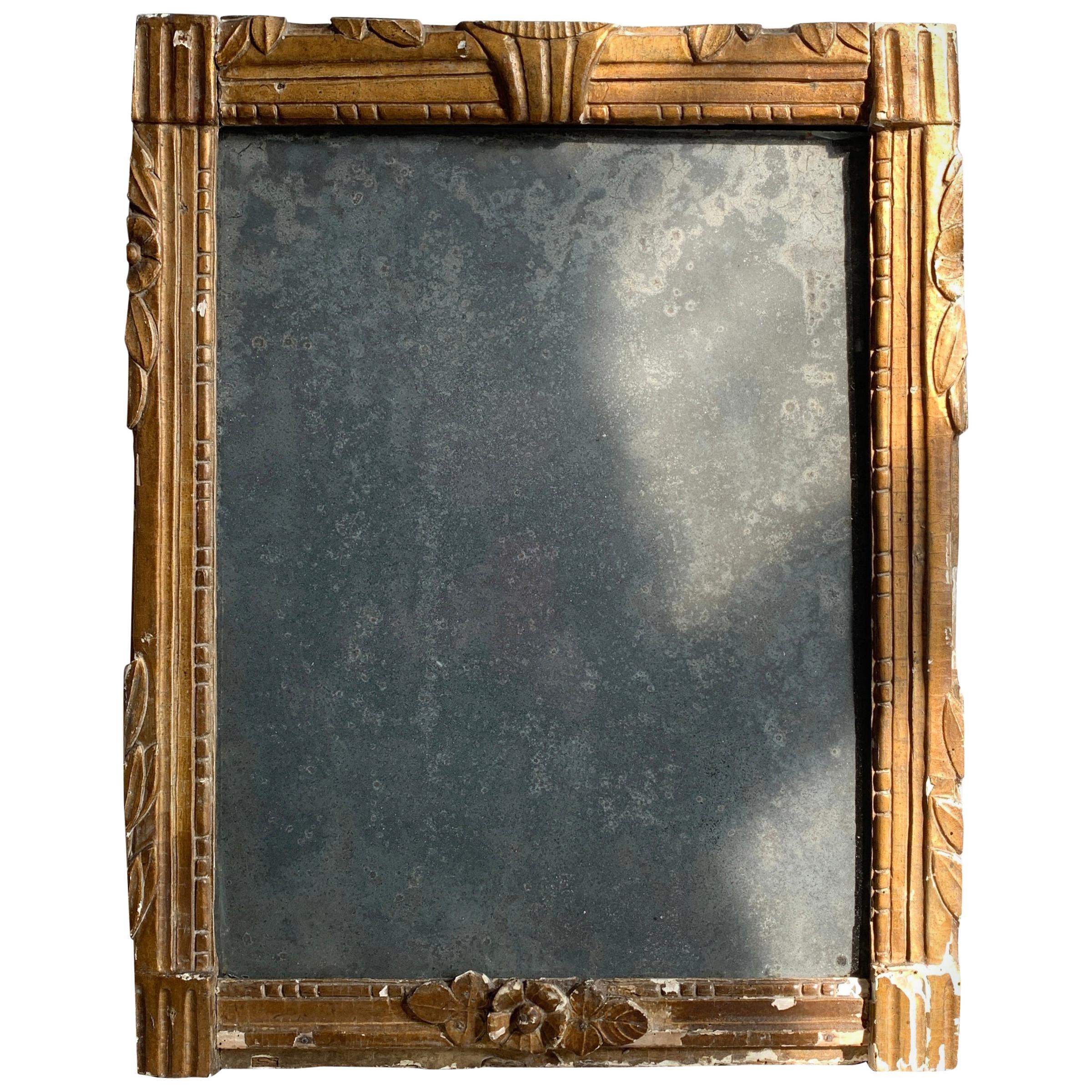 Early 19th Century French Mercury Plate Mirror