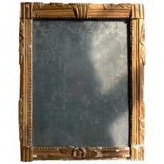 Early 19th Century Gold French Mercury Plate Mirror