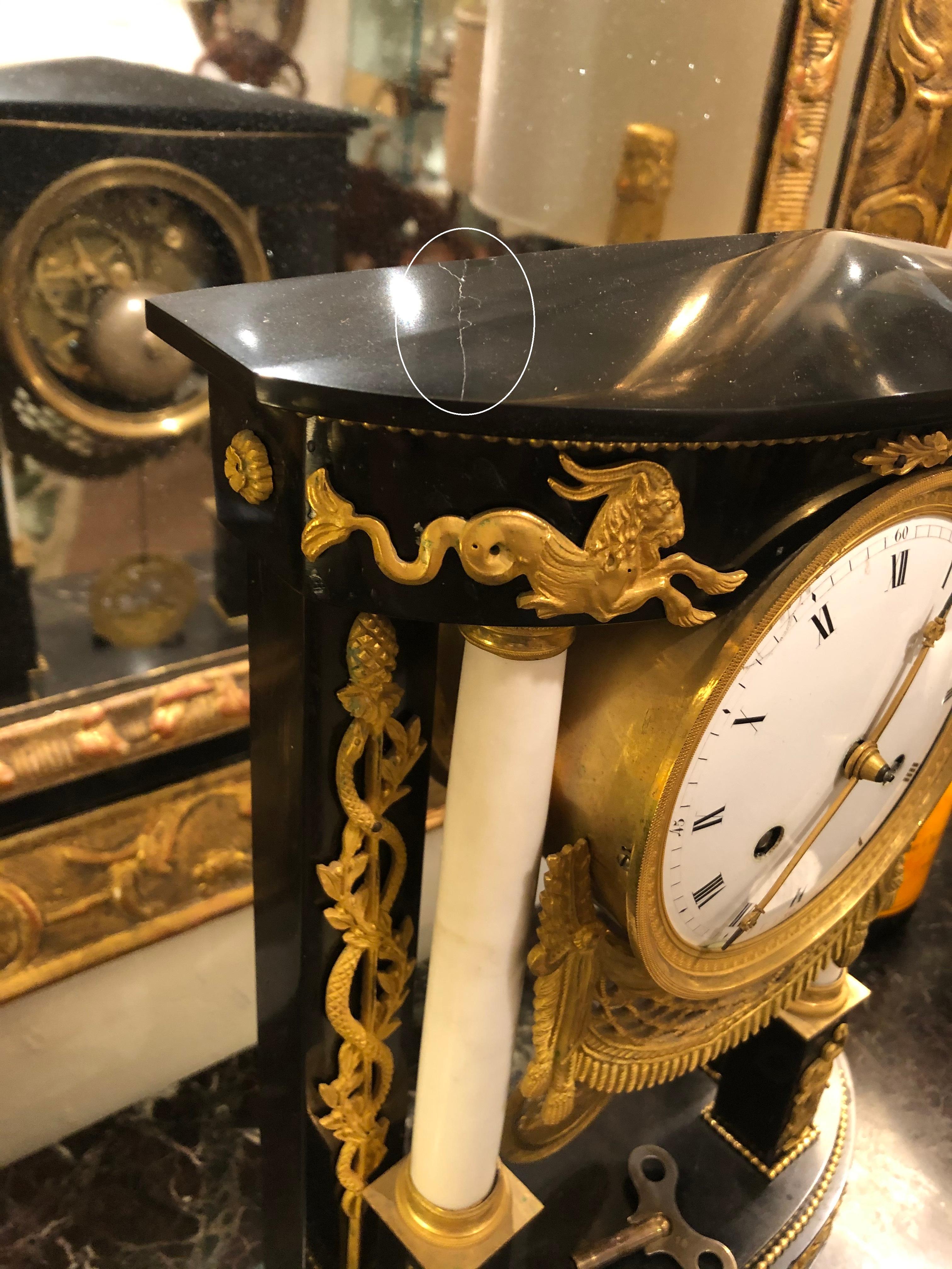 Early 19th Century French Neoclassic Clock 14