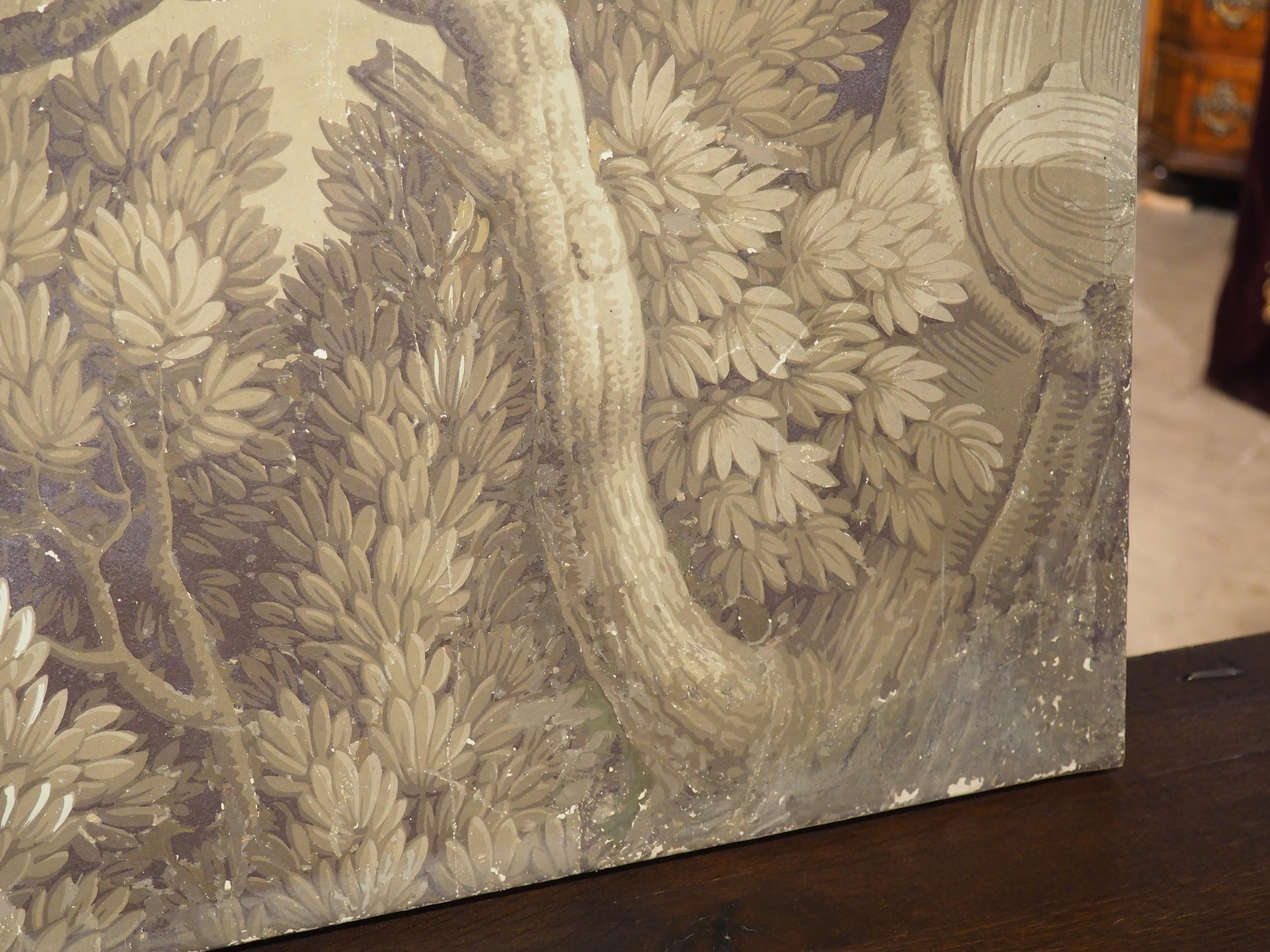 Early 19th Century French Neoclassical Grisaille Wallpaper Panel 10