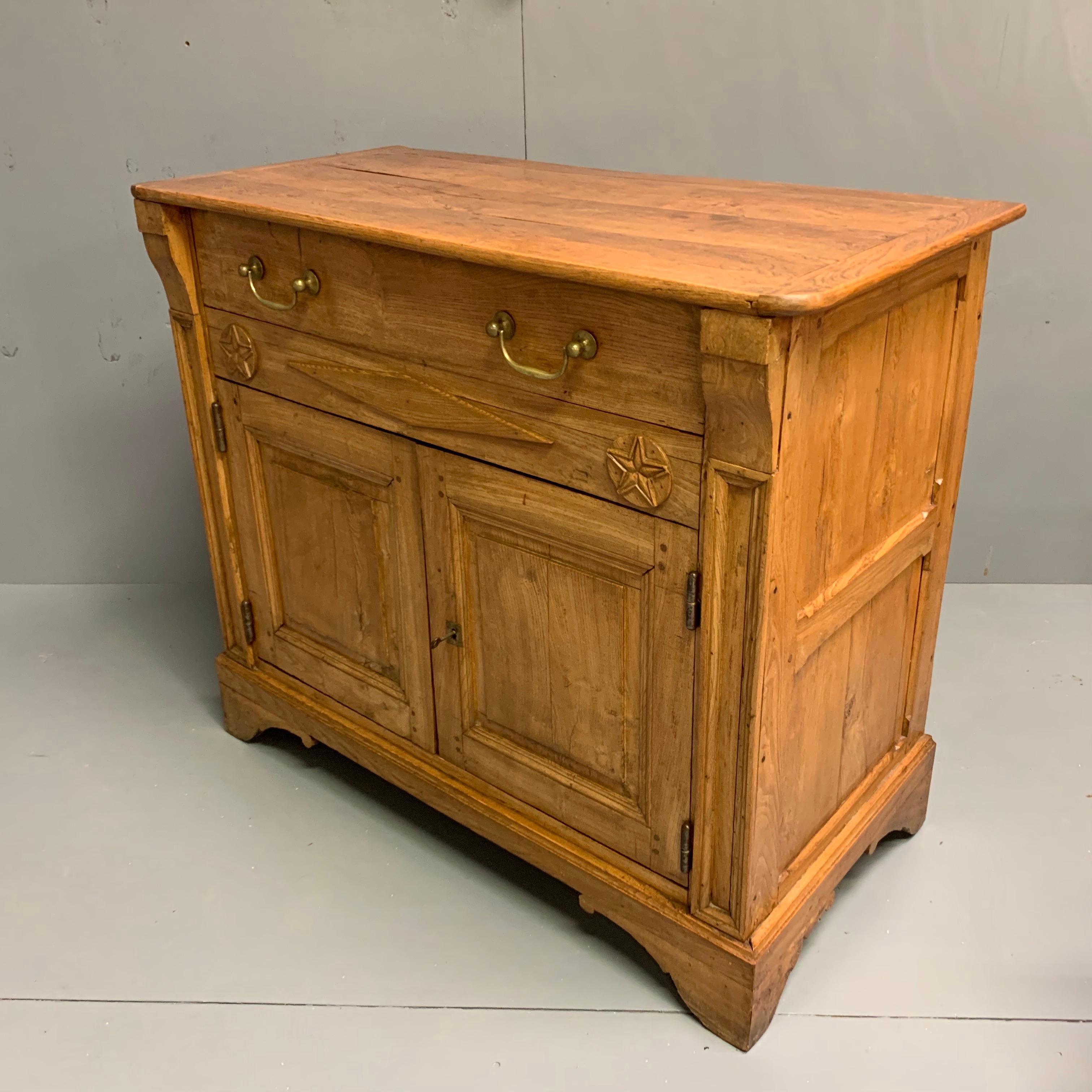 Directoire Early 19th Century French Oak and Chestnut Buffet Server For Sale