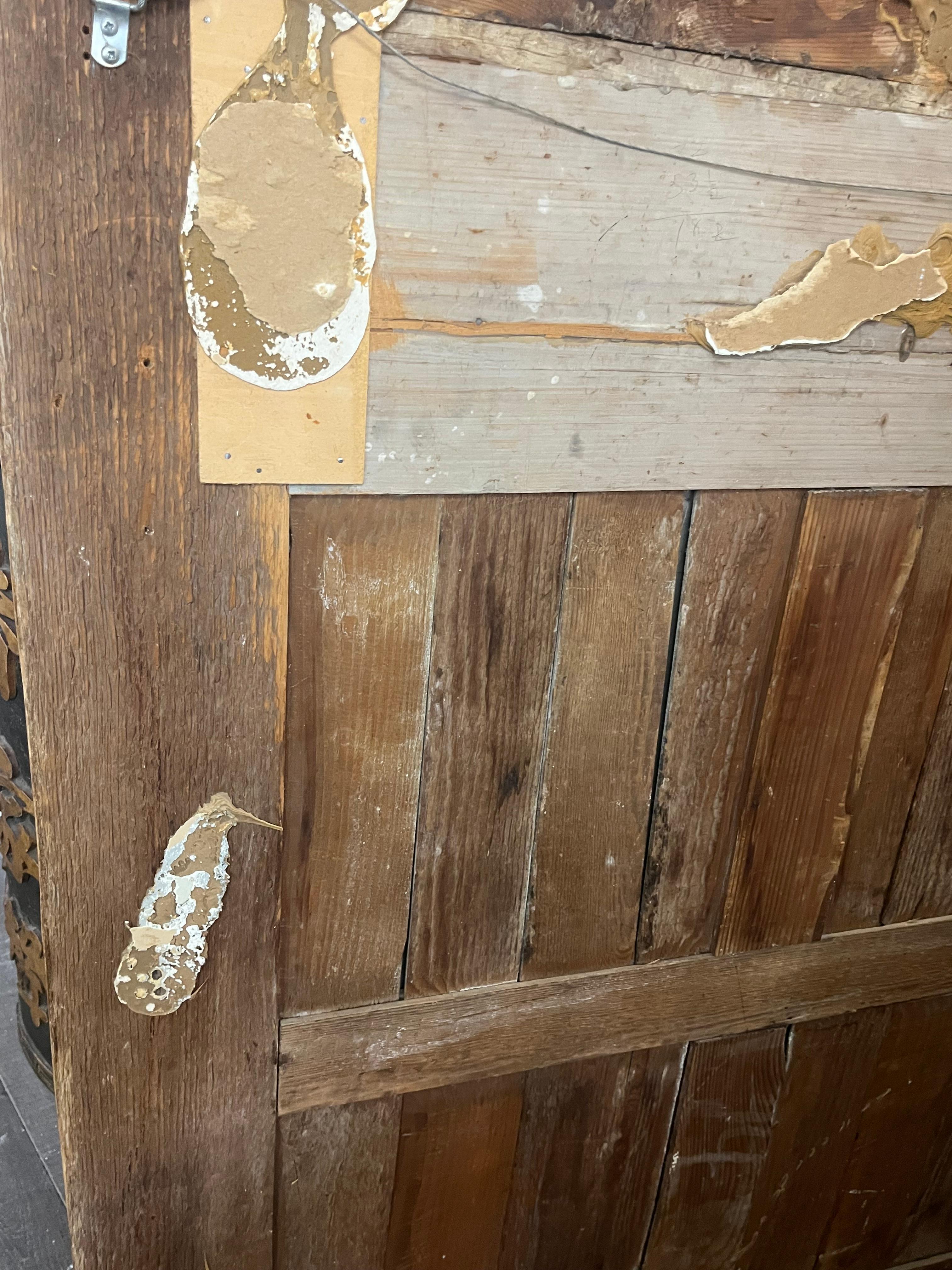 Specchio Trumeau in legno di quercia e pino dell'inizio del XIX secolo. Collection'S di Mike Bell in vendita 5