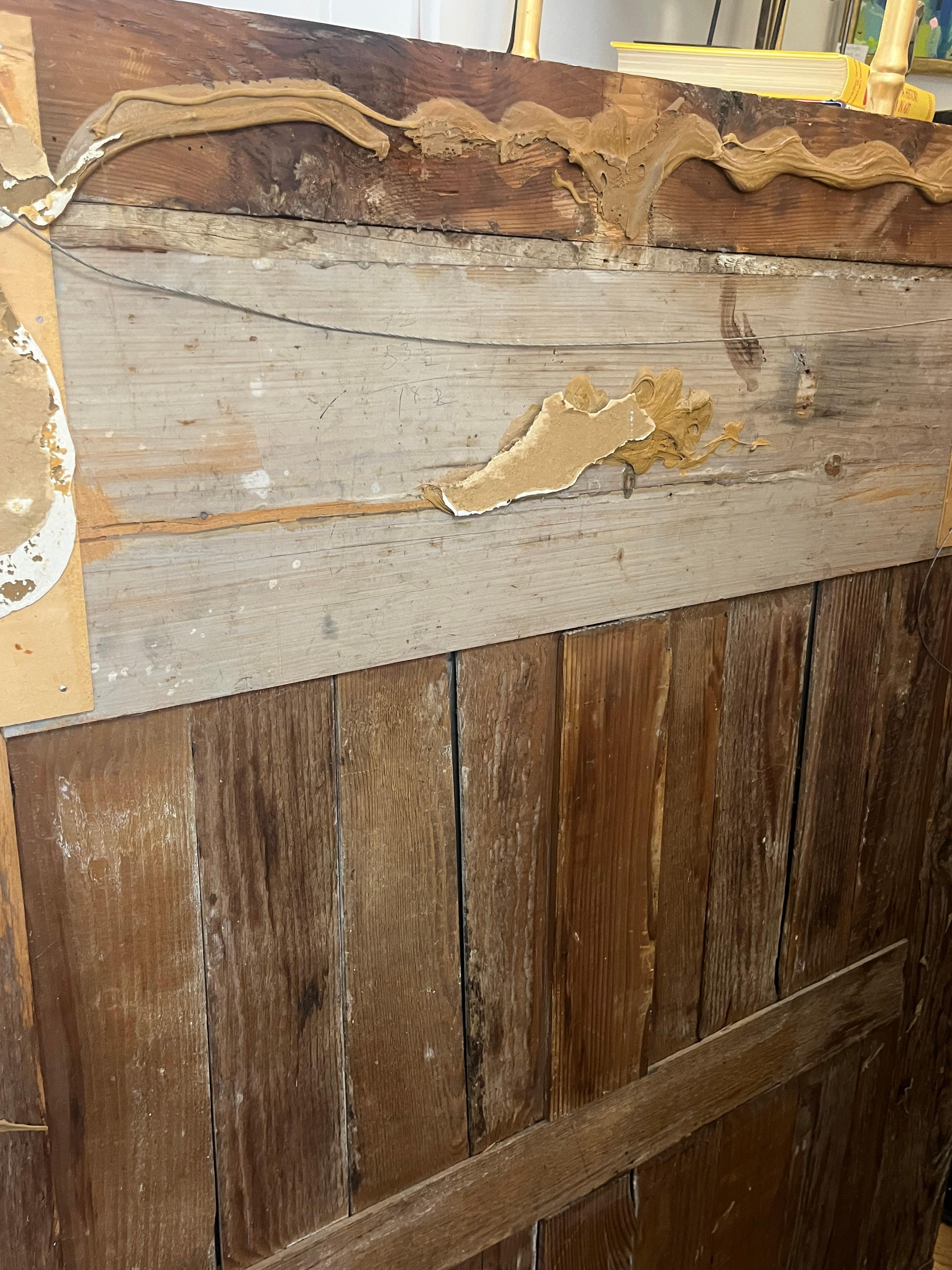 Specchio Trumeau in legno di quercia e pino dell'inizio del XIX secolo. Collection'S di Mike Bell in vendita 6