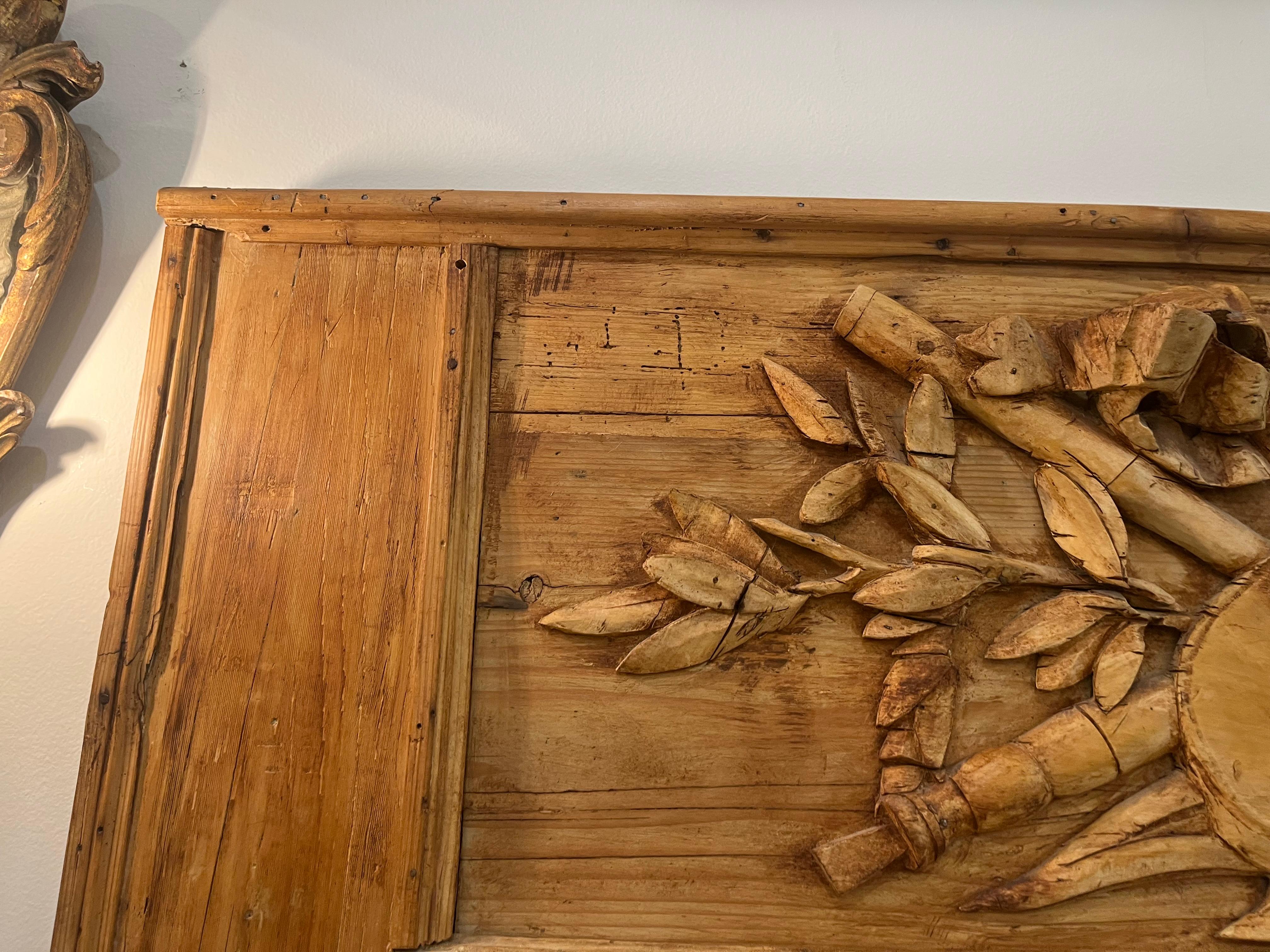 Luigi XV Specchio Trumeau in legno di quercia e pino dell'inizio del XIX secolo. Collection'S di Mike Bell in vendita