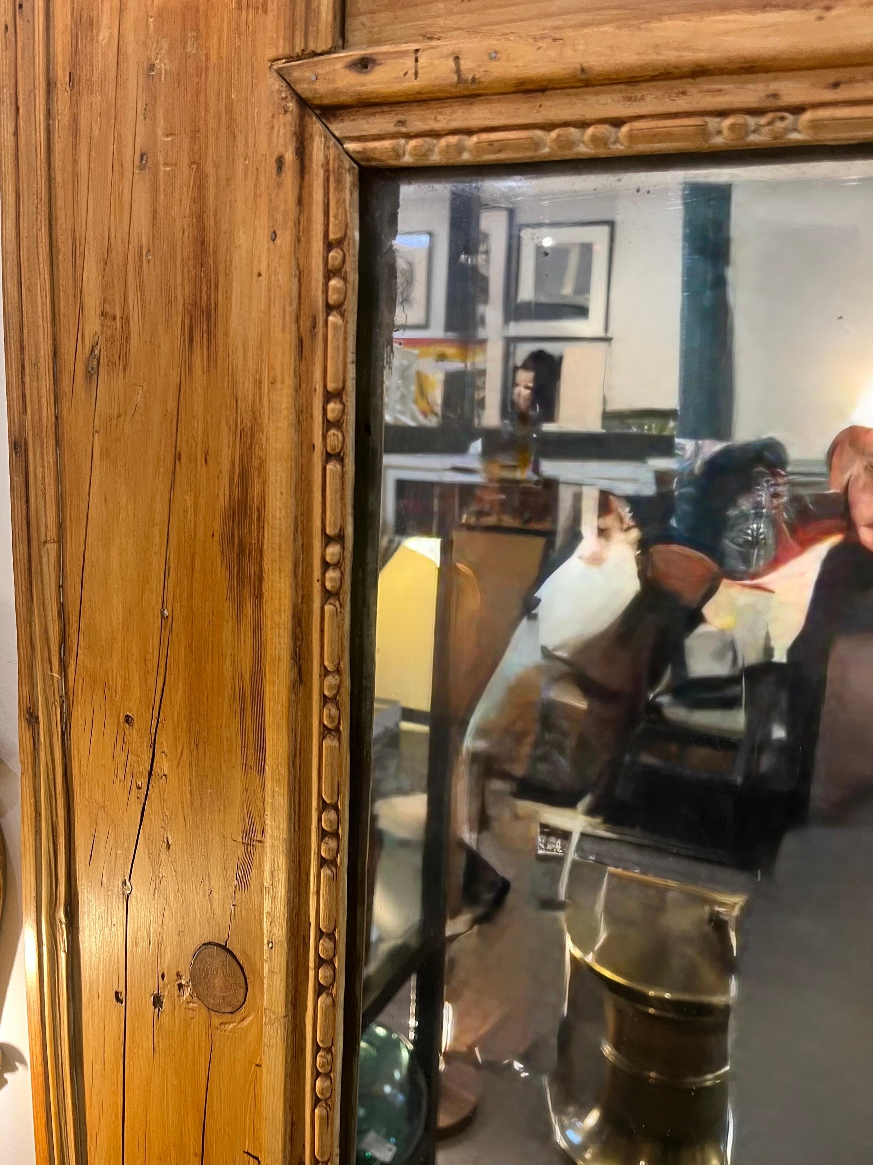 Inizio XIX secolo Specchio Trumeau in legno di quercia e pino dell'inizio del XIX secolo. Collection'S di Mike Bell in vendita