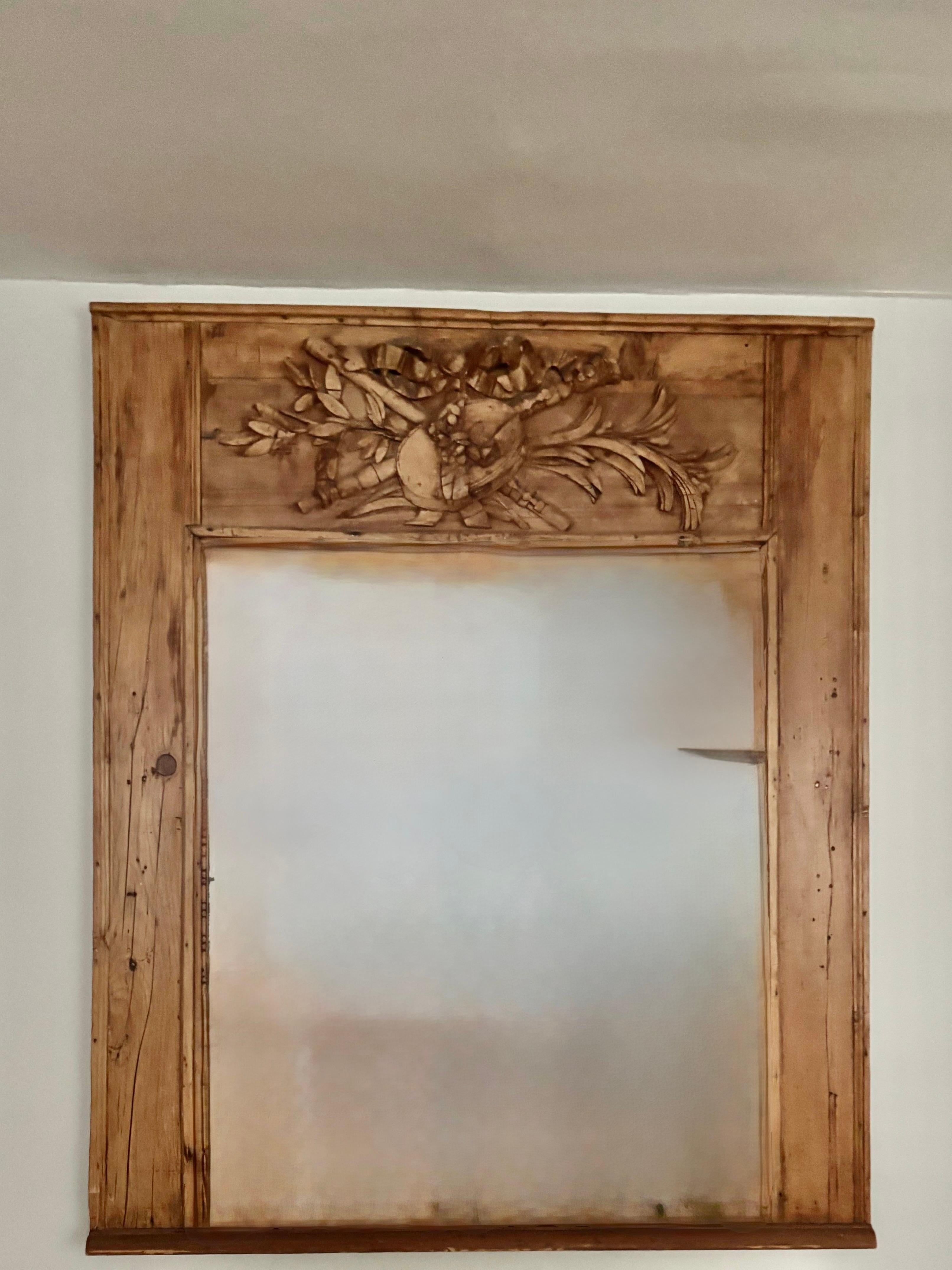 Quercia Specchio Trumeau in legno di quercia e pino dell'inizio del XIX secolo. Collection'S di Mike Bell in vendita