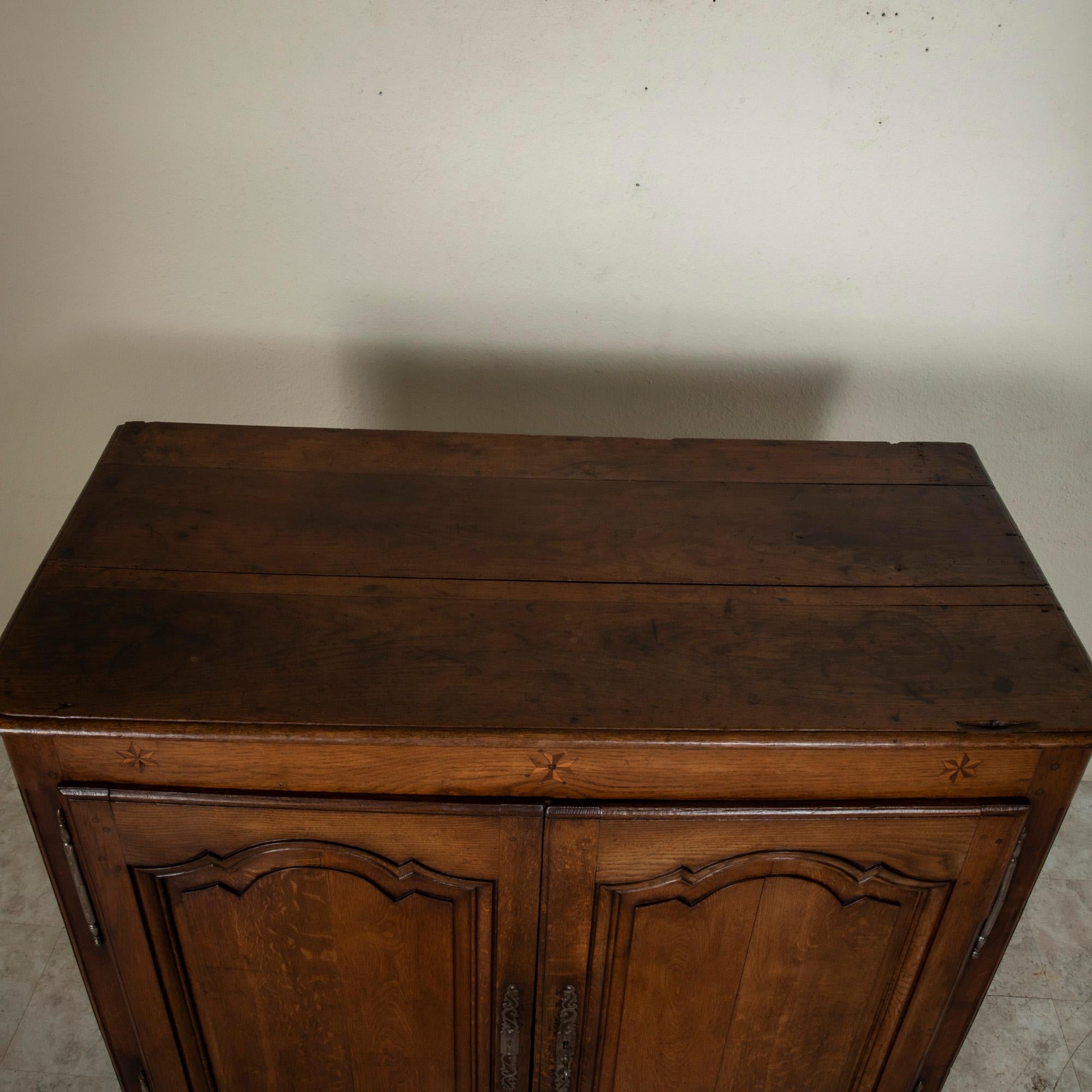 Fruitwood Early 19th Century French Oak Bassette, Small Armoire, Buffet D'appui For Sale