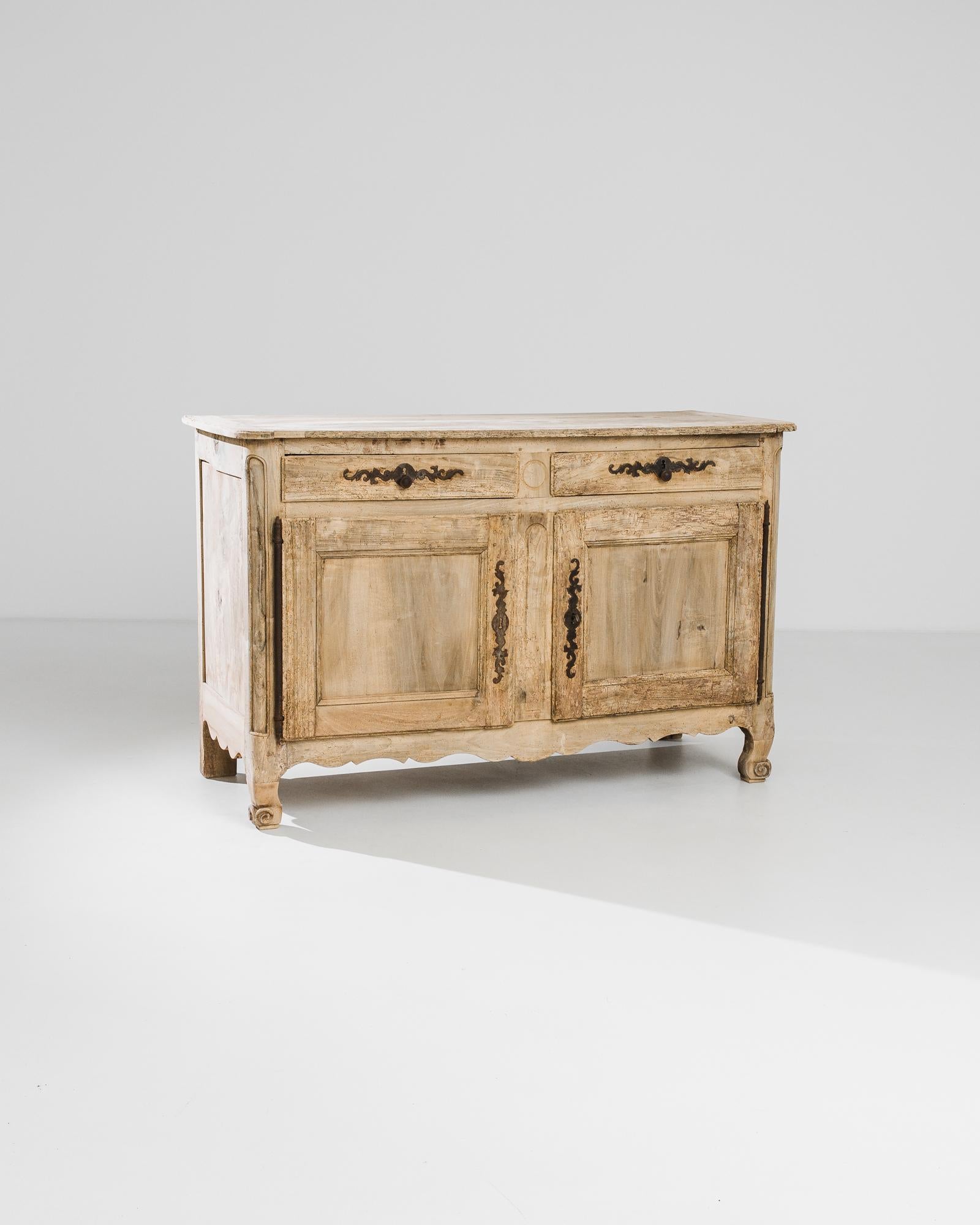 Bleached Early 19th Century French Oak Buffet
