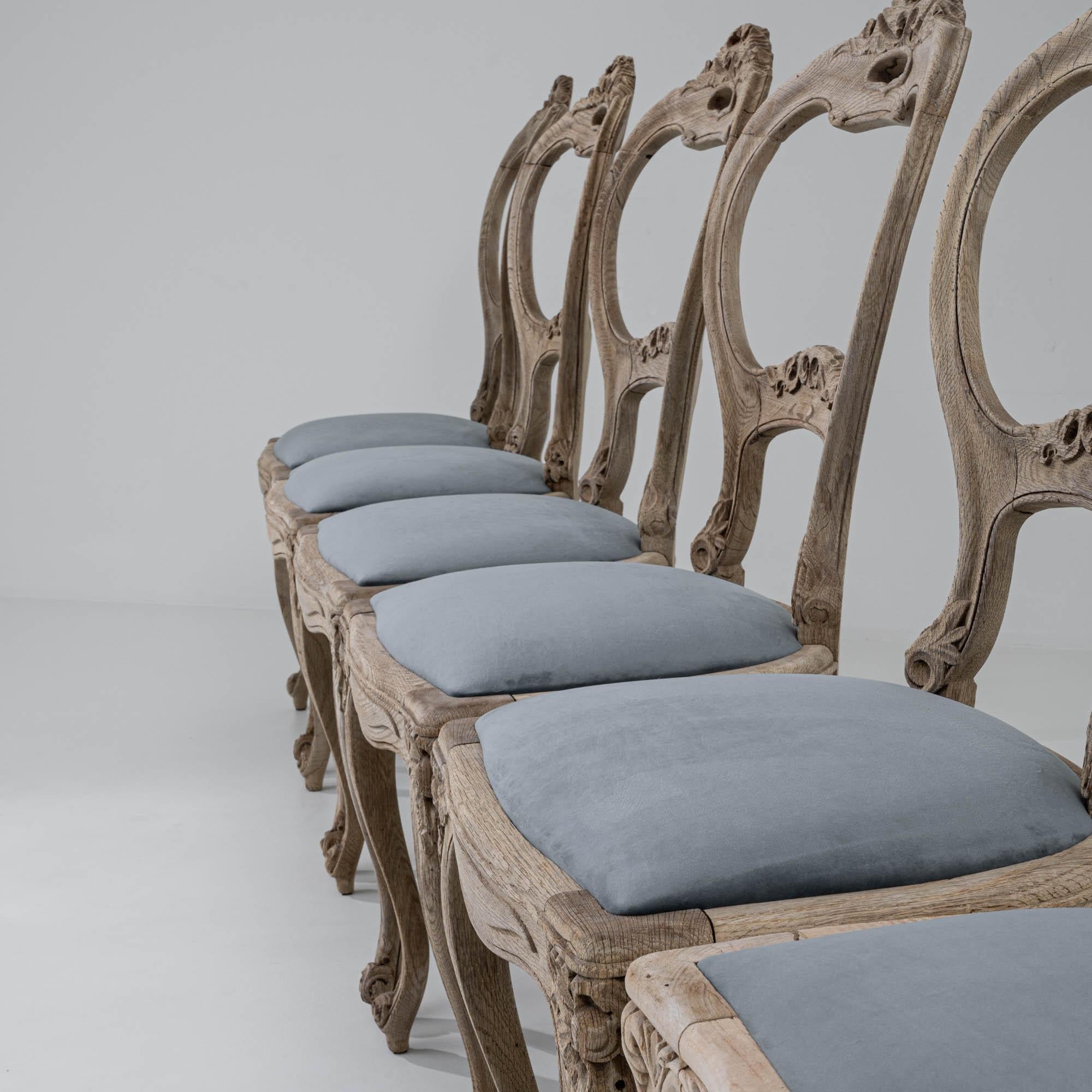 Early 19th Century French Oak Dining Chairs, Set of Six 9