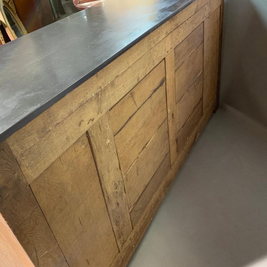 Early 19th Century French Oak Empire Sideboard with a Slate Top 6
