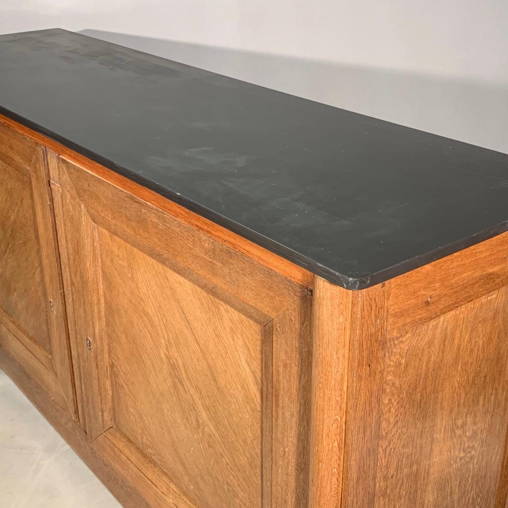 Mid-19th Century Early 19th Century French Oak Empire Sideboard with a Slate Top