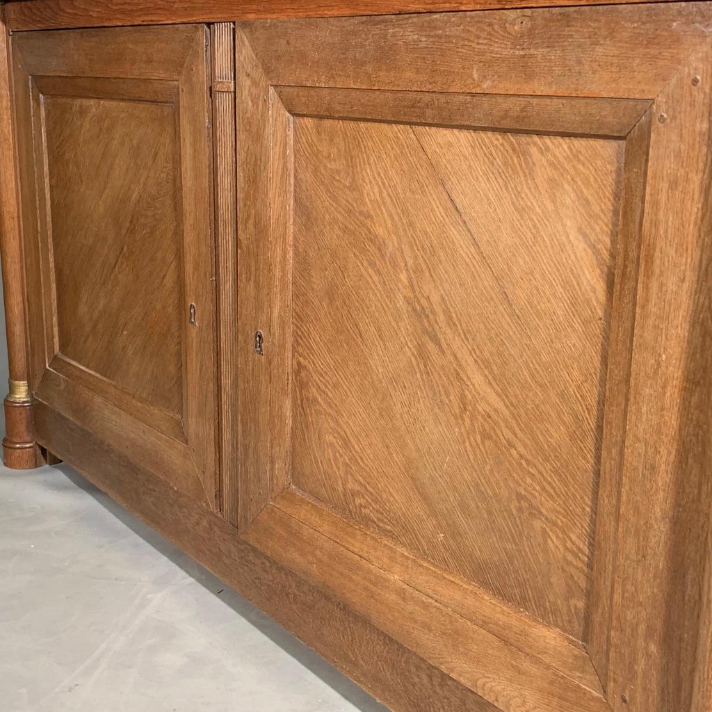 Early 19th Century French Oak Empire Sideboard with a Slate Top 2