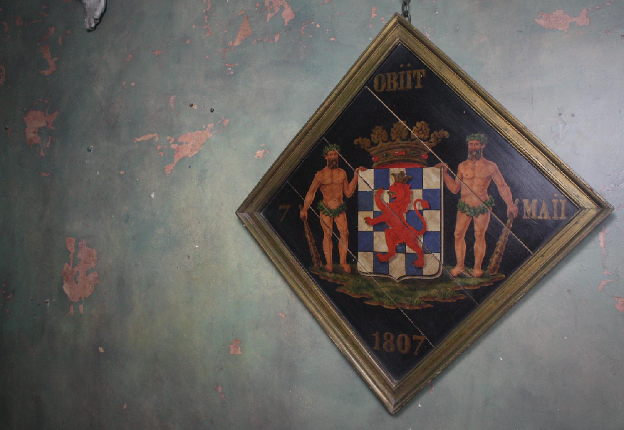 Early 19th Century French Oil on Board Hatchment Obituary Armorial Coat of Arms 3