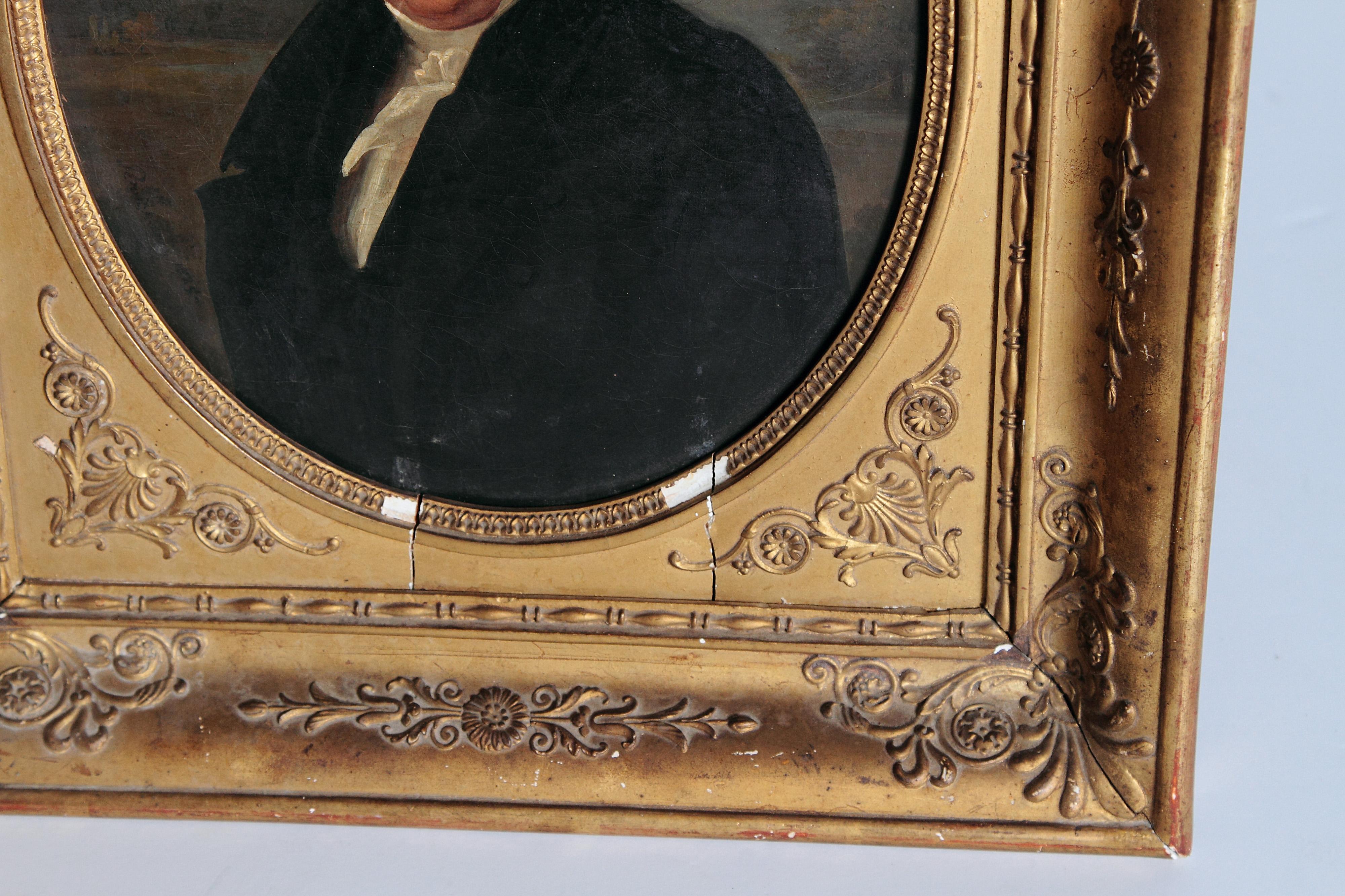 Early 19th Century French Oil on Canvas of a Man Dressed in Black at ...