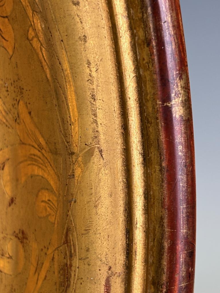 Cadre de miroir ovale en bois doré du début du 19e siècle (Restauration/Louis Philipp) en vente 5