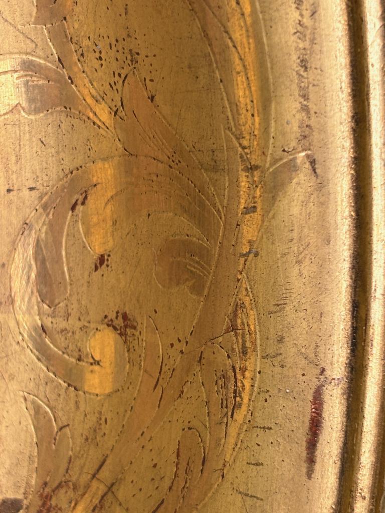 Cadre de miroir ovale en bois doré du début du 19e siècle (Restauration/Louis Philipp) en vente 4