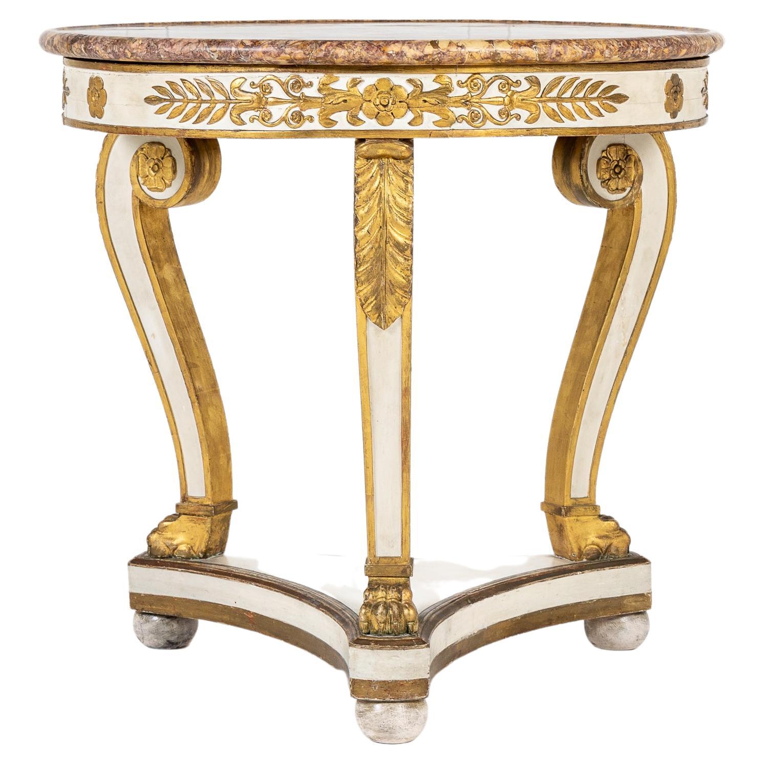 Early 19th Century French Painted and Gilt Guéridon For Sale