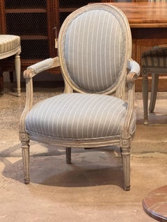 Early 19th Century French Painted Arm Chair
