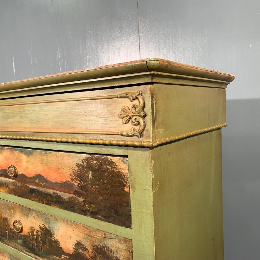 Early 19th Century French Painted Commode Chest of Drawers In Good Condition In Uppingham, Rutland