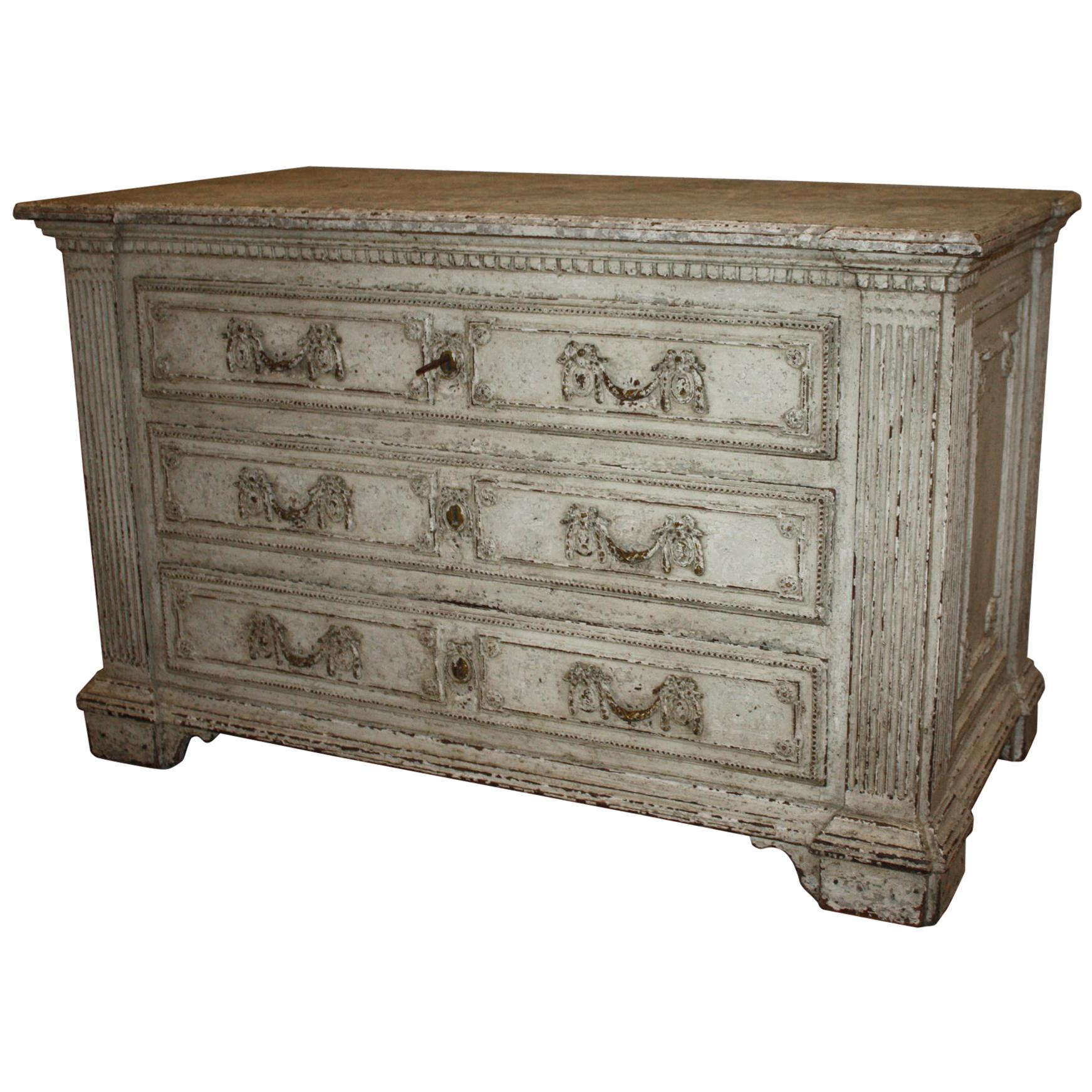 Early 19th Century French Painted Commode For Sale