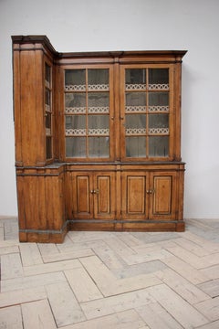 Early 19th Century French Painted Country, Corner Display Cabinet