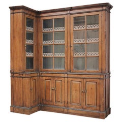 Early 19th Century French Painted Country, Corner Display Cabinet