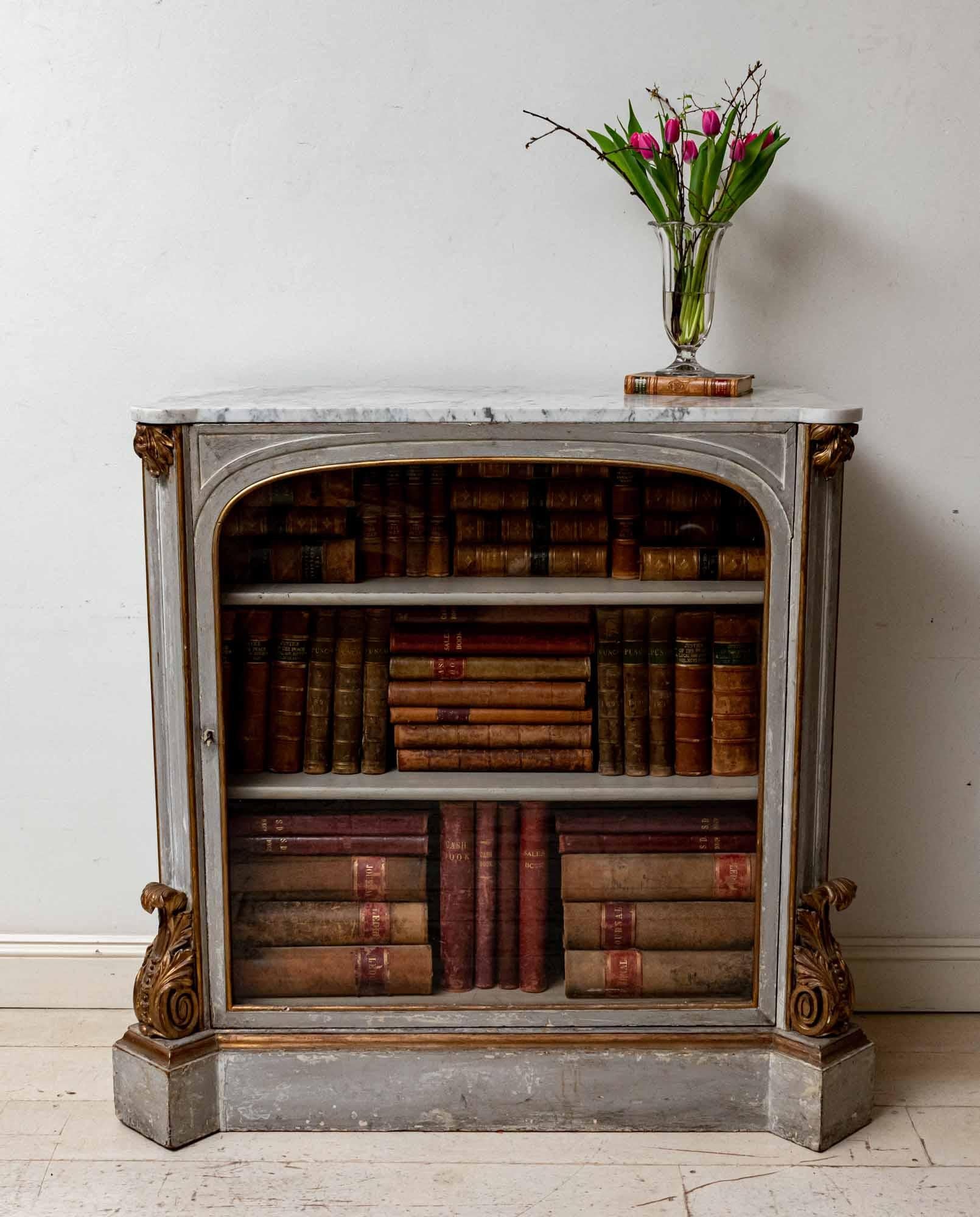 hand painted bookcase