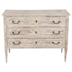 Early 19th Century French Painted Louis XVI Style Three-Drawer Commode