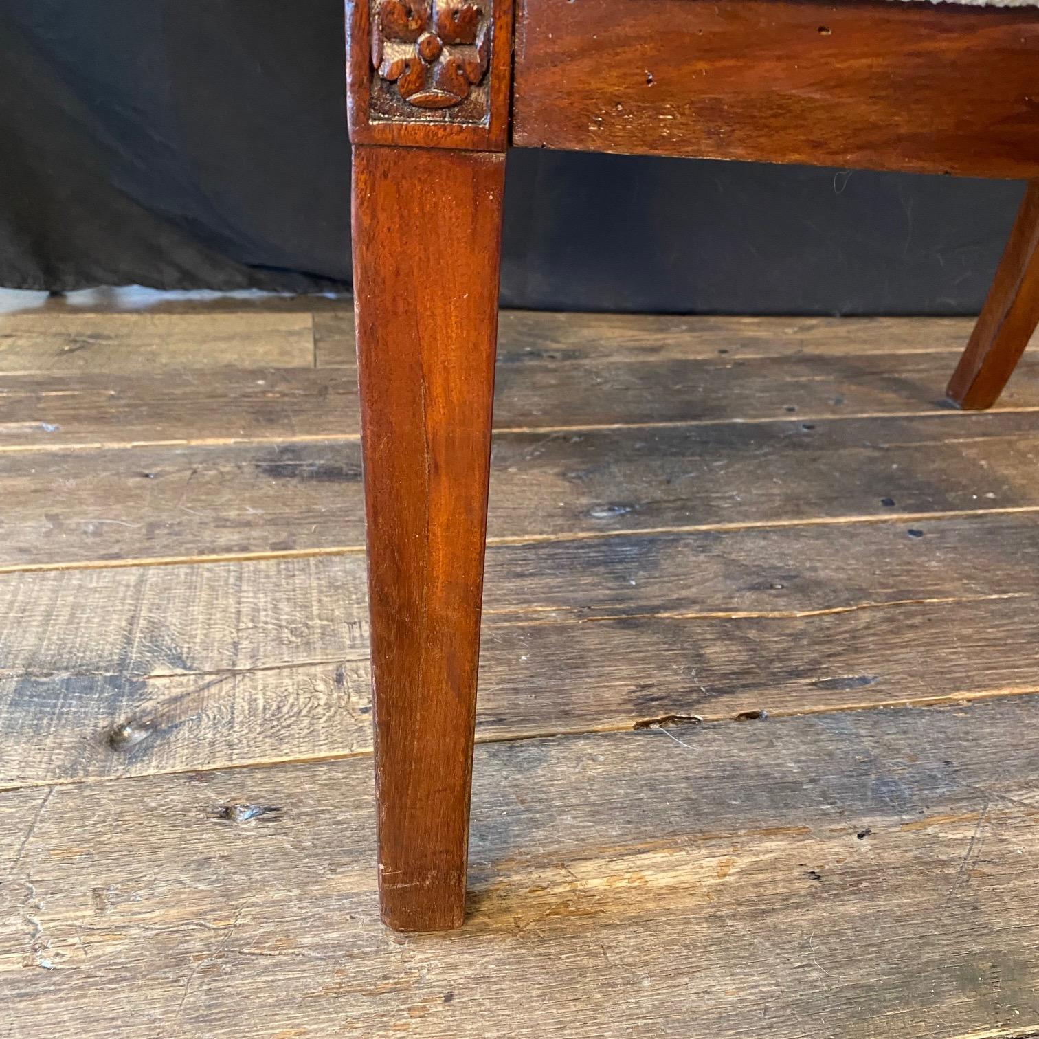 Early 19th Century French Pair Empire Fauteuils Armchairs 5