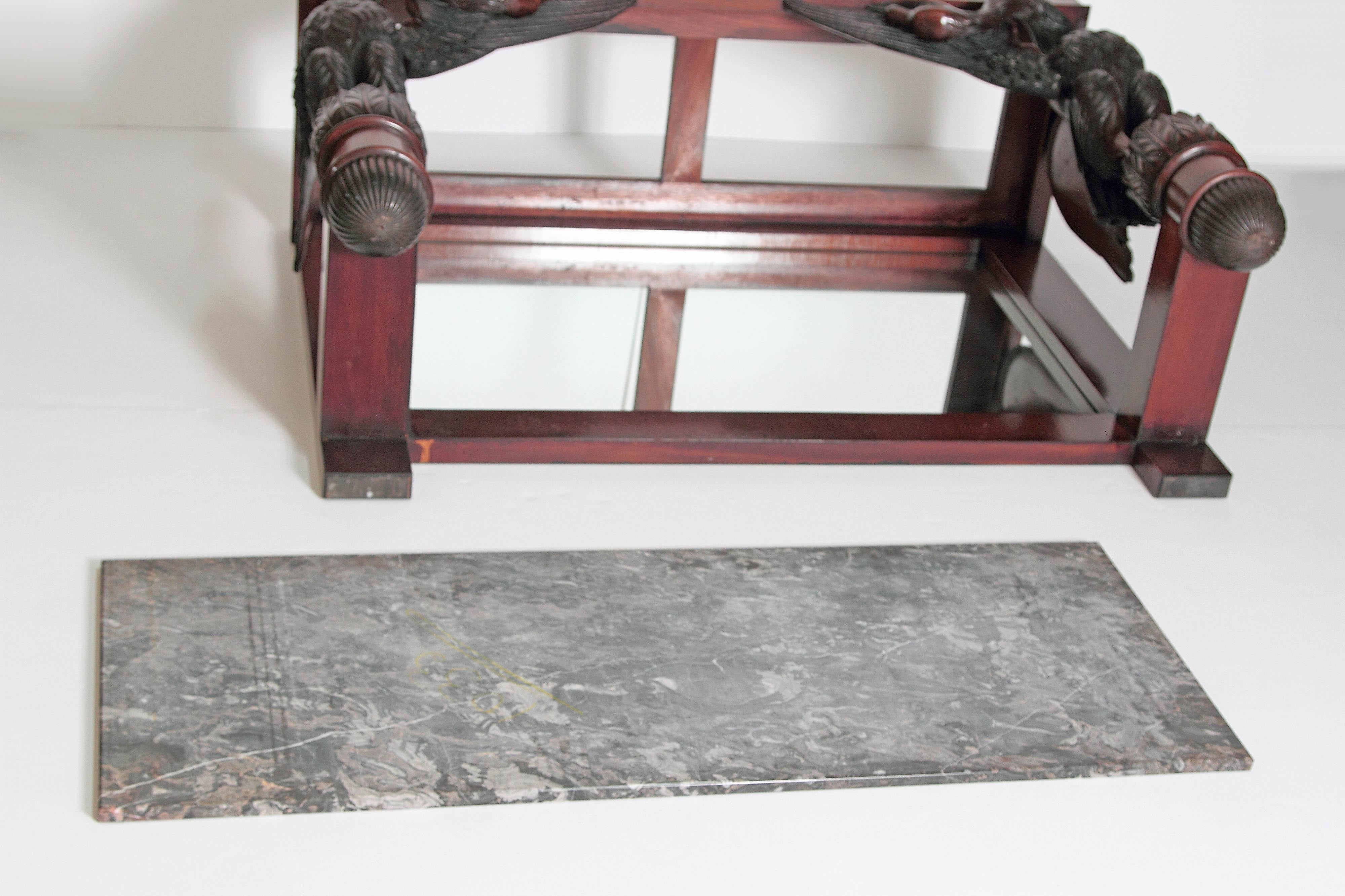 Early 19th Century French Pier Table with Grey Marble Top For Sale 11